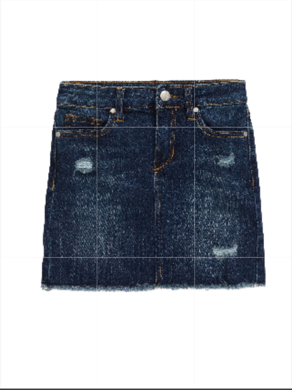 Joe's Jeans Distressed Dark Blue Denim Mini Skirt